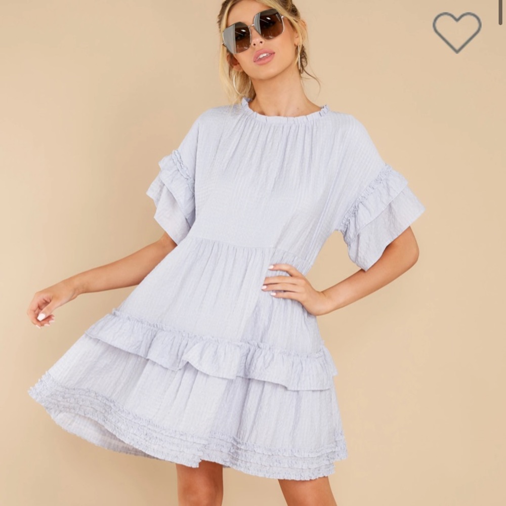Baby blue ruffle dress